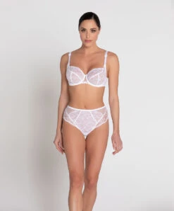 Soutien-gorge Corbeille Grande Taille Collection De Lingerie Blanche Féérie Couture Par Lise Charmel. -Sous Vêtement Soldes Magasin Soutien gorge corbeille grand taille Lise Charmel Feerie Couture blanc BCH2874 BL 504