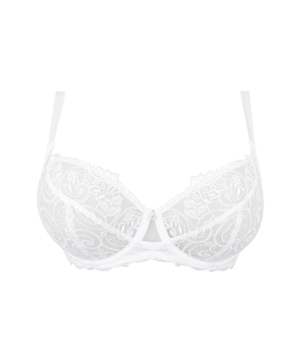 Soutien-gorge Corbeille Grande Taille De La Collection De Lingerie Blanche Crystal Poésie Par Lise Charmel. 6 Soutien-gorge Corbeille Grande Taille De La Collection De Lingerie Blanche Crystal Poésie Par Lise Charmel. – Image 4