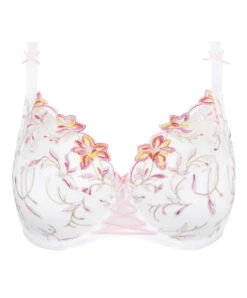 Soutien-gorge Grande Taille à Armatures à Fleurs De La Collection Été Frivole Coloris Blanc Fleuri De Chez Lise Charmel. -Sous Vêtement Soldes Magasin Soutien gorge couvrant grande taille a fleurs Lise Charmel Ete Frivole blanc BCH6163 BF ps11