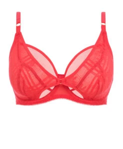 Soutien-gorge Décolleté Plongeant Armature Apex Haute Collection Permanente De Dessous Sexy Freya Fatale De La Maison Freya Lingerie, Coloris Rouge Chili.  -Sous Vêtement Soldes Magasin Soutien gorge decollete plongeant armature apex haute Freya Freya Fatale chili red rouge AA401422 CRD 50