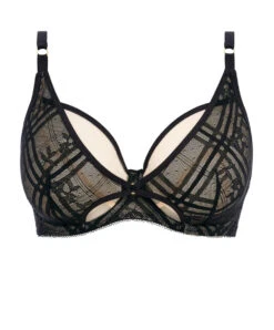 Soutien-gorge Décolleté Plongeant Armature Apex Haute Collection Permanente De Dessous Sexy Freya Fatale De La Maison Freya Lingerie, Coloris Noir.  -Sous Vêtement Soldes Magasin Soutien gorge decollete plongeant armature apex haute Freya Freya Fatale noir AA401422 NOR 50