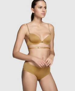 Culotte Invisible Mode Pure De Chez Lise Charmel En Maille Ultra-douce Pour Un Toucher Soie Très Agréable. -Sous Vêtement Soldes Magasin Soutien gorge dos nu Lise Charmel Mode pure chair Surfing ACA2119 SG ensemble