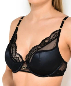 Soutien-gorge Glamour Avec Coussinets Amovibles Collection Nouvel Eros De La Marque De Lingerie De Luxe Lise Charmel.   -Sous Vêtement Soldes Magasin Soutien gorge glamour Lise Charmel nouvel eros noir et or ACG7430 NR 5