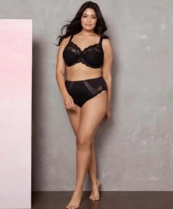 Soutien-gorge Grande Taille à Armatures De La Collection De Lingerie Permanente Meredith Par Elomi. -Sous Vêtement Soldes Magasin Soutien gorge grande taille armature Elomi Meredith noir Noir EL4440 BLK fashion