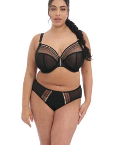 Soutien-gorge Grande Taille Décolleté Plongeant De La Collection Matilda Par Elomi. -Sous Vêtement Soldes Magasin Soutien gorge grande taille armature plongeant Elomi Matilda black star EL8900 BKS 2