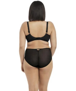 Soutien-gorge Grande Taille à Armatures De La Collection Sachi Par Elomi. -Sous Vêtement Soldes Magasin Soutien gorge grande taille armature plongeant Elomi Sachi Noir EL4350 BLK ensemble dos