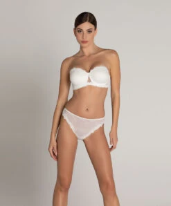 Soutien-gorge Grande Taille Bandeau Bretelles Amovibles Ivoire Collection De Lingerie Nuptiale Source Beauté Par Lise Charmel. -Sous Vêtement Soldes Magasin Soutien gorge grande taille bandeau bretelles amovibles Lise Charmel Source Beaute ecru nacre ivoire BCH5572 EN 4