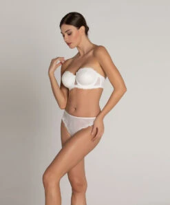 Soutien-gorge Grande Taille Bandeau Bretelles Amovibles Ivoire Collection De Lingerie Nuptiale Source Beauté Par Lise Charmel. -Sous Vêtement Soldes Magasin Soutien gorge grande taille bandeau bretelles amovibles Lise Charmel Source Beaute ecru nacre ivoire BCH5572 EN 6