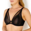 Soutien-gorge Grande Taille Emboitant Soir Adrénaline De La Marque De Lingerie Antigel Par Lise Charmel. -Sous Vêtement Soldes Magasin Soutien gorge grande taille sexy triangle Antigel de Lise Charmel Soir Adrenaline noir FCG6795 NO 501