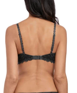 Soutien-gorge Push-up Plunge Wacoal De La Collection Lace Perfection, Coloris Charcoal (=gris Anthracite).  -Sous Vêtement Soldes Magasin Soutien gorge moule armatures Lace perfection Wacoal charcoal WE135003 CHL dos