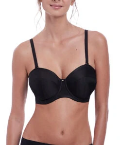 Soutien-gorge Sans Bretelles Moulé Avec Armatures Collection Aura De Chez Fantasie Lingerie. 22 Soutien-gorge Sans Bretelles Moulé Avec Armatures Collection Aura De Chez Fantasie Lingerie. -Sous Vêtement Soldes Magasin Soutien gorge moule sans bretelles armatures Fantasie Aura noir FL2323 BLK face 3