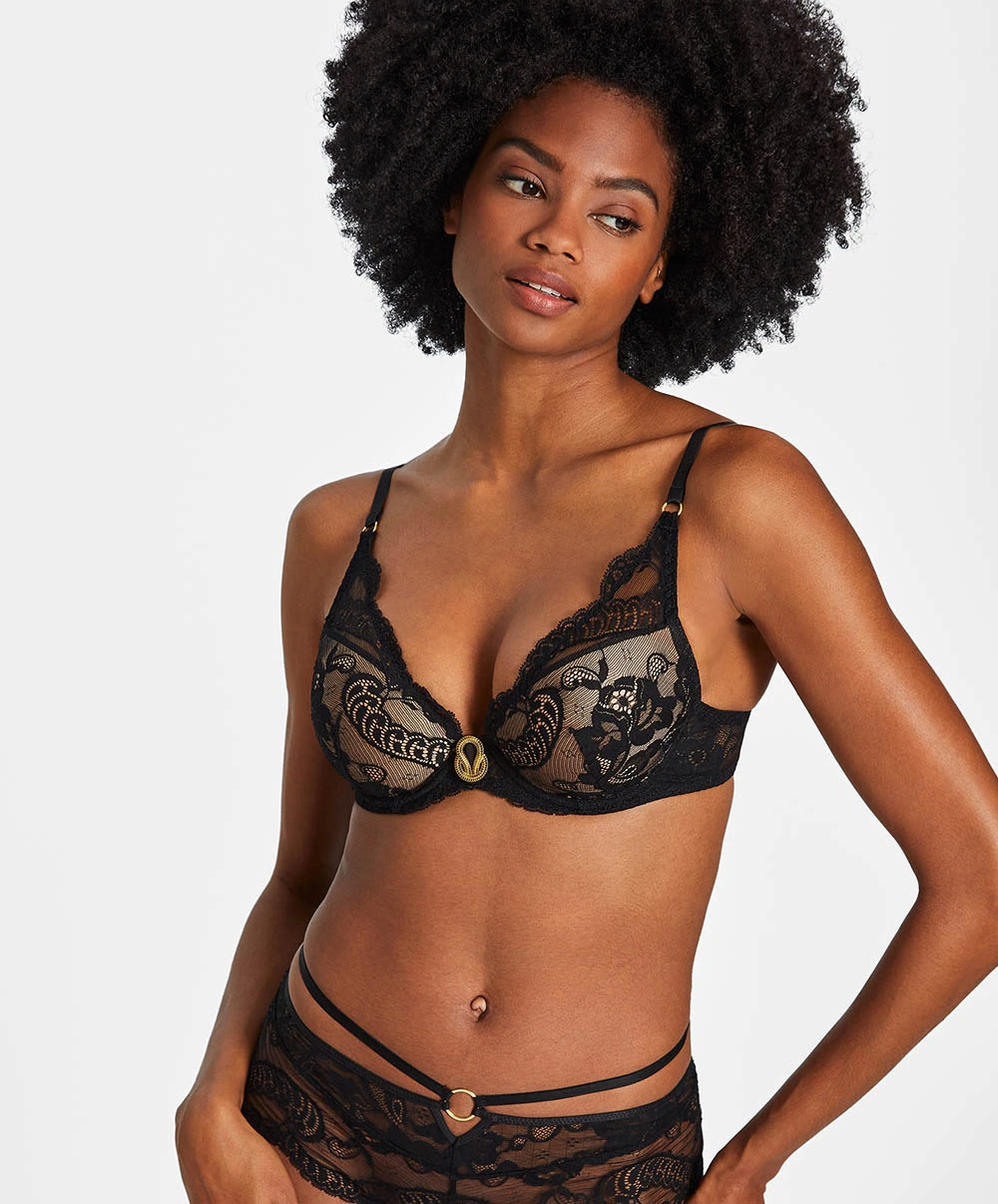 Soutien-gorge Plongeant En Dentelle Leavers De La Ligne Ultra Luxe Precious Tale Signé Aubade Paris. 6 Soutien-gorge Plongeant En Dentelle Leavers De La Ligne Ultra Luxe Precious Tale Signé Aubade Paris. – Image 4