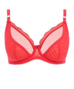 Soutien-gorge Plunge Sexy à Armatures Collection Permanente De Dessous Sexy Freya Fatale De La Maison Freya Lingerie, Coloris Rouge Chili.  -Sous Vêtement Soldes Magasin Soutien gorge plunge sexy armatures Freya Freya Fatale chili red rouge AA401402 CRD 50