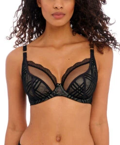 Soutien-gorge Plunge Sexy à Armatures Collection Permanente De Dessous Sexy Freya Fatale De La Maison Freya Lingerie, Coloris Noir. 