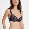 Soutien-gorge Push-up Aubade Collection Luxe Art Of Ink, Coloris Symphonie Bleue. -Sous Vêtement Soldes Magasin Soutien gorge push up Art of ink symphonie Aubade bleu TD18 SYMF