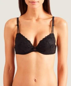 Soutien-gorge Push-up De La Collection Lingerie Au Bal De Flore Coloris Noir De La Marque Aubade.