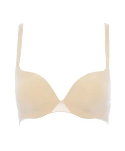 Soutien-gorge Invisible Extra Push-up Collection Essentiall De La Marque De Lingerie Française Chantelle. -Sous Vêtement Soldes Magasin Soutien gorge push up Chantelle essentiall beige dore C15G20 01N 3