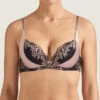 Soutien-gorge Push-up Collection Femme Glamour Coloris Sonate (rose Poudré) De Chez Aubade Paris.  -Sous Vêtement Soldes Magasin Soutien gorge push up Femme Glamour sonate Aubade rose poudre MD18 SONA face