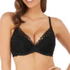 Soutien-gorge Push-up Sexy De La Nouvelle Collection De Lingerie Noire Raffiné De Chez Wacoal. -Sous Vêtement Soldes Magasin Soutien gorge push up Wacoal Raffine noir WE148003 BLK 103