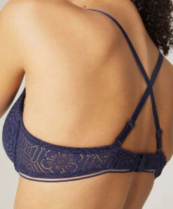 Simone Perele Soutien-gorge Push-up Bleu Marine Collection Asta De Chez Simone Pérèle.  -Sous Vêtement Soldes Magasin Soutien gorge push up triangle Simone Perele Asta marine bleu fonce 13S347 525 2