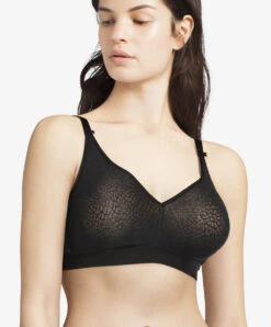 Soutien-gorge Sans Armatures Collection Lingerie Invisible Grande Taille C Magnifique De La Marque De Lingerie Chantelle, Coloris Noir. -Sous Vêtement Soldes Magasin Soutien gorge sans armatures Chantelle c magnifique noir C18920 011
