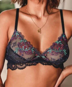 Soutien-gorge Sans Armatures Collection Magie Saphir De La Marque De Lingerie Française Lise Charmel. -Sous Vêtement Soldes Magasin Soutien gorge sans armatures Lise Charmel magie saphir eclosion ACH6511 ES 501