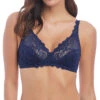 Soutien-gorge Sans Armatures Wacoal Eglantine Coloris Ink/bleu Marine. -Sous Vêtement Soldes Magasin Soutien gorge sans armatures Wacoal Eglantine navy blue Ink WEBFA162 INK face