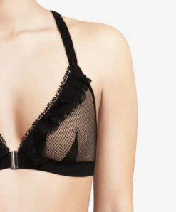 Soutien-gorge Triangle Sans Armature Chantal Thomass De La Collection Lingerie Sexy Abysse, Coloris Noir. -Sous Vêtement Soldes Magasin Soutien gorge sans armatures triangle Chantal Thomass Abysse noir T08E30 011 8