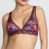 Soutien-gorge Sans Armatures Collection Aveu En Fleurs, Coloris Aveu Pétale (=prune). 2 Soutien-gorge Sans Armatures Collection Aveu En Fleurs, Coloris Aveu Pétale (=prune). -Sous Vêtement Soldes Magasin Soutien gorge sans armatures triangle Lise Charmel Aveu en Fleurs aveu petale prune multicolore ACH6543 AP 1