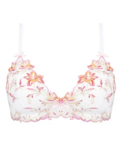 Soutien-gorge Sans Armatures à Fleurs De La Collection Été Frivole Coloris Blanc Fleuri De Chez Lise Charmel. -Sous Vêtement Soldes Magasin Soutien gorge sans armatures triangle a fleurs Lise Charmel Ete Frivole blanc ACH6563 BF ps11