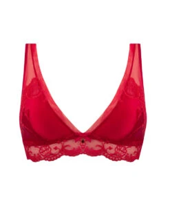 Soutien-gorge Sans Armatures En Soie Lise Charmel Collection Splendeur Soie, Coloris Rouge. -Sous Vêtement Soldes Magasin Soutien gorge sans armatures triangle en soie Lise Charmel Splendeur soie rouge rouge ACC6580 RS 1001