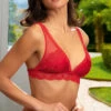 Soutien-gorge Sans Armatures En Soie Lise Charmel Collection Splendeur Soie, Coloris Rouge. -Sous Vêtement Soldes Magasin Soutien gorge sans armatures triangle en soie Lise Charmel Splendeur soie rouge rouge ACC6580 RS fashion 1