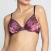 Soutien-gorge Triangle à Armatures Collection Aveu En Fleurs, Coloris Aveu Pétale (=prune). -Sous Vêtement Soldes Magasin Soutien gorge triangle armatures Lise Charmel Aveu en Fleurs aveu petale prune multicolore ACH6943 AP 1