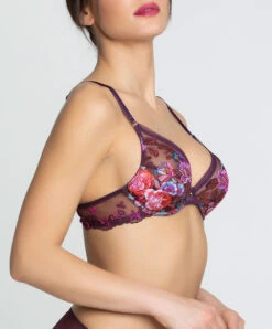 Soutien-gorge Triangle à Armatures Collection Aveu En Fleurs, Coloris Aveu Pétale (=prune). -Sous Vêtement Soldes Magasin Soutien gorge triangle armatures Lise Charmel Aveu en Fleurs aveu petale prune multicolore ACH6943 AP 3