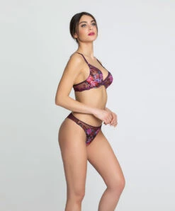 Soutien-gorge Triangle à Armatures Collection Aveu En Fleurs, Coloris Aveu Pétale (=prune). -Sous Vêtement Soldes Magasin Soutien gorge triangle armatures Lise Charmel Aveu en Fleurs aveu petale prune multicolore ACH6943 AP 6