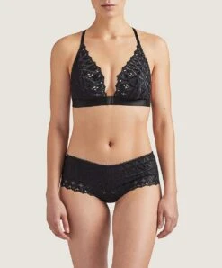 Soutien-gorge Bralette Triangle Sans Armatures Collection Lingerie Bahia & Moi Coloris Noir De Chez Aubade Paris. -Sous Vêtement Soldes Magasin Soutien gorge triangle bralette bahia et moi Aubade noir PY10B NOIR 14