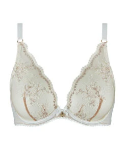 Soutien-gorge Triangle Décolleté Plongeant Collection Trésor Infini De Chez Aubade, Coloris White Wind. 11 Soutien-gorge Triangle Décolleté Plongeant Collection Trésor Infini De Chez Aubade, Coloris White Wind. -Sous Vêtement Soldes Magasin Soutien gorge triangle plunge Tresor Infini white wind Aubade blanc et chair IDF12 WHIW 1001