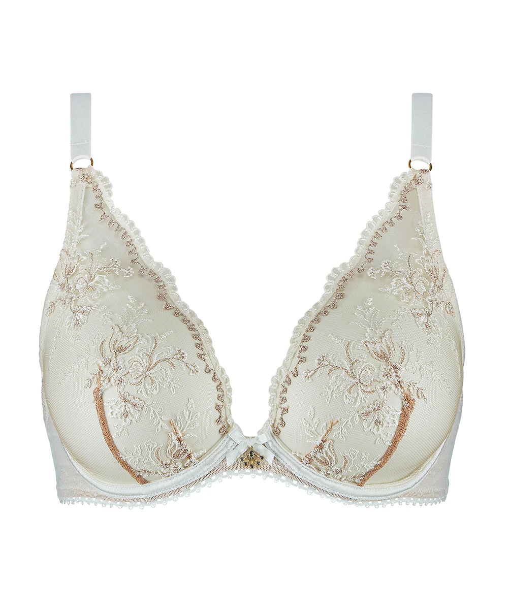 Soutien-gorge Triangle Décolleté Plongeant Collection Trésor Infini De Chez Aubade, Coloris White Wind. 7 Soutien-gorge Triangle Décolleté Plongeant Collection Trésor Infini De Chez Aubade, Coloris White Wind. – Image 5