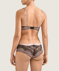 Soutien-gorge Sans Armatures Collection Femme Glamour Coloris Sonate (rose Poudré) De Chez Aubade Paris.  -Sous Vêtement Soldes Magasin Soutien gorge triangle sans armatures Femme Glamour sonate Aubade rose poudre MD10 SONA ensemble dos