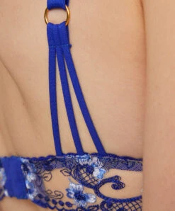 Soutien-gorge Triangle Sans Armatures - Collection Lingerie Aubade Idylle à Giverny. -Sous Vêtement Soldes Magasin Soutien gorge triangle sans armatures idylle a giverny Aubade bleu IF10 MBLE 3