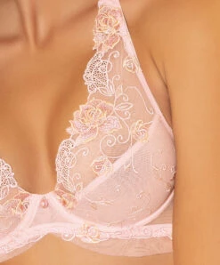 Soutien-gorge Sexy Triangle "Glamour" De La Nouvelle Ligne De Lingerie Sexy Rose De Venise Par Lise Charmel. -Sous Vêtement Soldes Magasin Soutien gorge triangle sexy Glamour Lise Charmel Rose de Venise desir venise rose poudre ACH7421 DV fashion 2