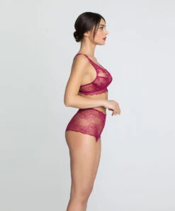 Soutien-gorge Sexy Triangle Ligne Sublime En Dentelle De La Marque De Lingerie Française Lise Charmel, Coloris Fuchsia Sublime.  -Sous Vêtement Soldes Magasin Soutien gorge triangle sexy Lise Charmel Sublime en dentelle fuchsia ACH7413 FS 6