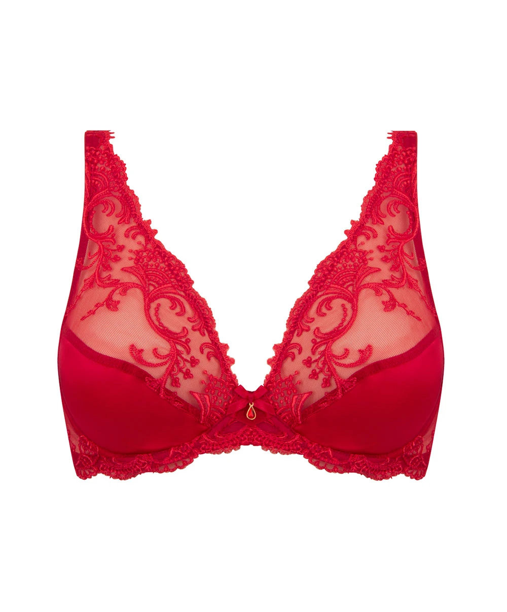 Soutien-gorge Sexy Triangle En Soie Collection Splendeur Soie, Coloris Rouge. 12 Soutien-gorge Sexy Triangle En Soie Collection Splendeur Soie, Coloris Rouge. – Image 10