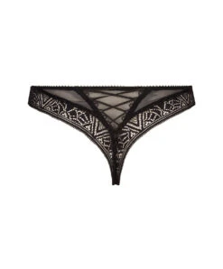 String Collection Deco Folies De La Marque De Lingerie Antigel Par Lise Charmel, Coloris Noir. -Sous Vêtement Soldes Magasin String Antigel de Lise Charmel Deco Folies noir ECH0047 NO packshot 2