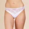 String Sexy (forme Tanga !) Lise Charmel Collection De Lingerie Blanche Passion Solaire. -Sous Vêtement Soldes Magasin String Lise Charmel Passion solaire blanc ACG0061 BL face