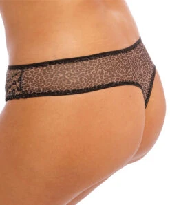 String Grande Taille De La Collection Matilda Par Elomi, Coloris Leopard. -Sous Vêtement Soldes Magasin String grande taille Elomi Matilda leopard panthere EL8907 LED 4