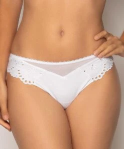 String Tanga Antinéa De Lise Charmel Collection Un Amour De Coton, En Jersey De Coton Doux Et Extensible Pour Un Bien-être Incomparable. 8 String Tanga Antinéa De Lise Charmel Collection Un Amour De Coton, En Jersey De Coton Doux Et Extensible Pour Un Bien-être Incomparable. -Sous Vêtement Soldes Magasin String tanga Antinea de Lise Charmel Un Amour de Coton blanc CCG0058 BL face