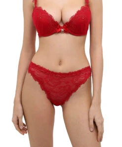 Tanga Sexy Rouge De La Collection Permanente Soir De Venise Par Lise Charmel.