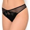 Tanga Sexy Noir Argent Collection Bijou De Nuit Par Antinéa De Lise Charmel.
