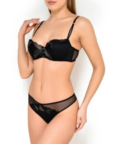 Tanga Sexy Noir Argent Collection Bijou De Nuit Par Antinéa De Lise Charmel. -Sous Vêtement Soldes Magasin Tanga Antinea de Lise Charmel Bijou de Nuit noir argent noir argent CCG0003 NA 3